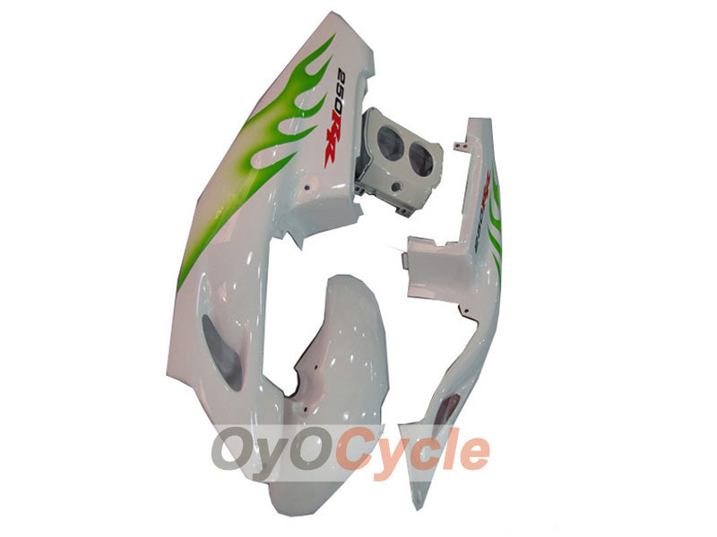 Carenado de inyección para CBR250RR 90-94 - Verde, Blanco - Llama #OYO87902947