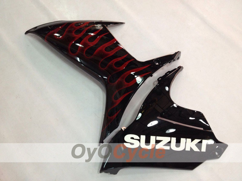 Carenado moldeado por inyección para GSX R600 11-26 - Rojo, Negro - Llama #OYO87901684 Imagen secundaria del producto