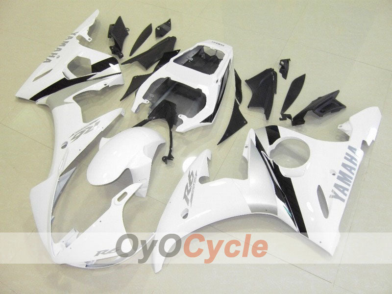 Kit de carenado por inyección para YZF-R6 03-04 - Blanco, Negro - Estilo original #OYO87900919