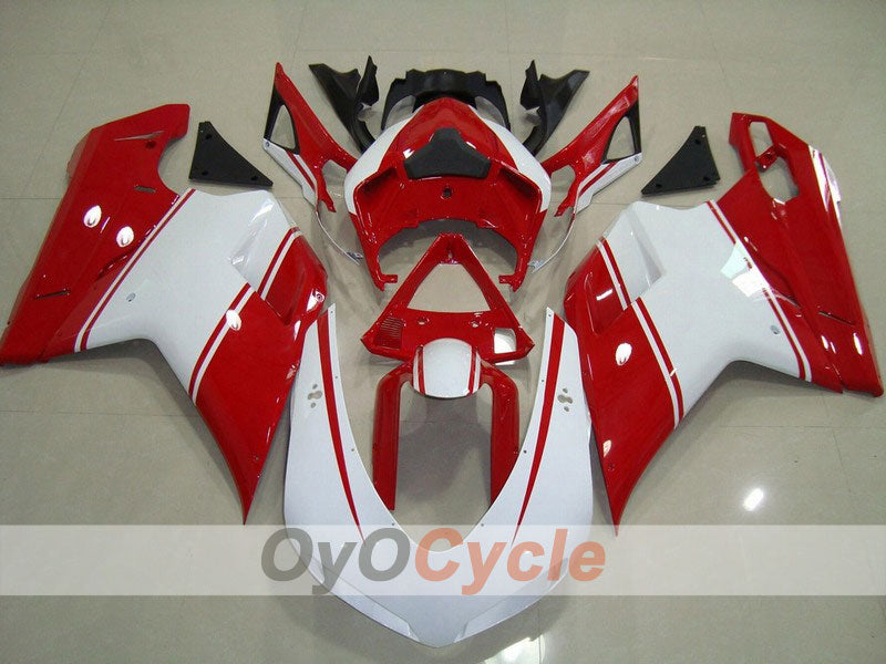 Kit de carenado por inyección para Ducati 1198 09-11 - Rojo, Blanco - Estilo de fábrica #OYO87902341