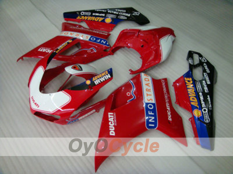 Kit de carenado por inyección para Ducati 848 08-13 - Rojo, Blanco - Rendimiento #OYO87902212 Imagen secundaria del producto