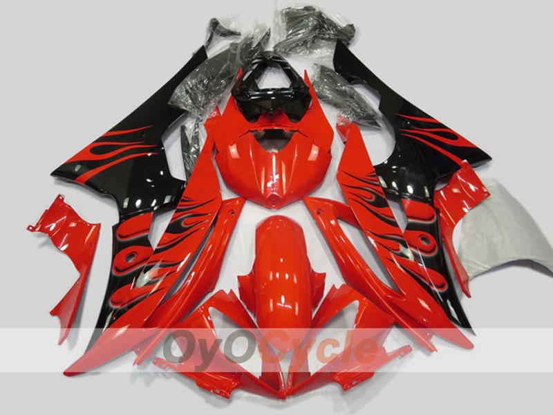 Kit de carenado por inyección para 08-16 YZF-R6 - Rojo, Negro - Estilo de fábrica #OYO87904745 Imagen principal del producto