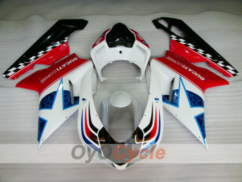 Kit de carenado por inyección para Ducati 1198 09-11 - Rojo, Blanco - Estilo de fábrica #OYO87902339 Imagen principal del producto