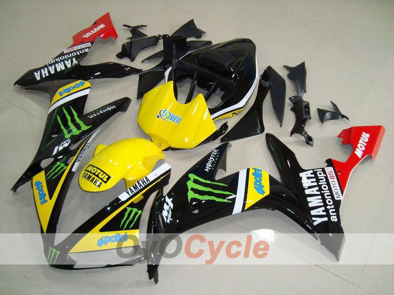 Kit de carenado de inyección para YZF-R1 04-06 - Amarillo, Negro - Monster, MOTUL #OYO87900832