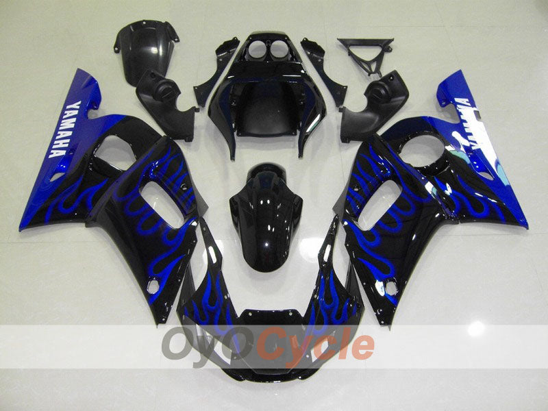 Kit de carenado por inyección para YZF-R6 98-02 - Azul, Negro - Llama #OYO87900988