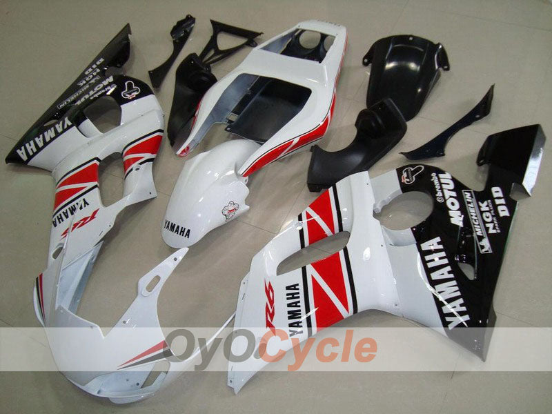 Carenado de inyección para YZF-R6 98-02 - Blanco, Negro - Estilo de fábrica #OYO87901001 Imagen principal del producto