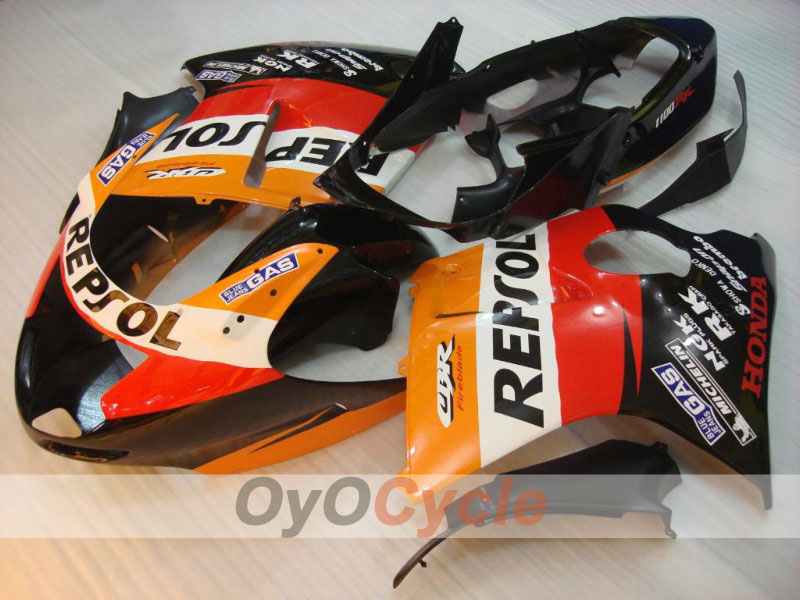 Kit de carenado por inyección para CBR1100XX 96-07 - Rojo, Negro - Repsol #OYO87902816