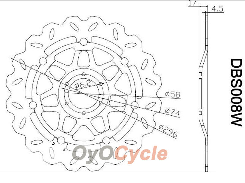 Discos de freno para Honda CBR600 F3 95-98 #OYO87903375