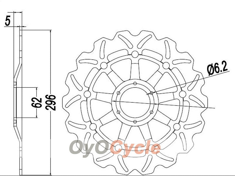 Discos de freno para Honda CBR900RR 92-93 #OYO87903419