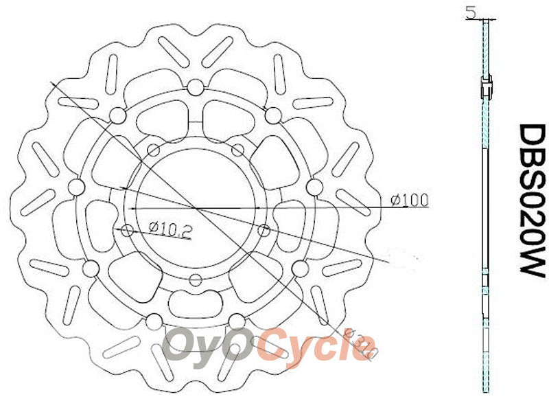 Discos de freno para Suzuki GSXR1000 05-08 #OYO87903445