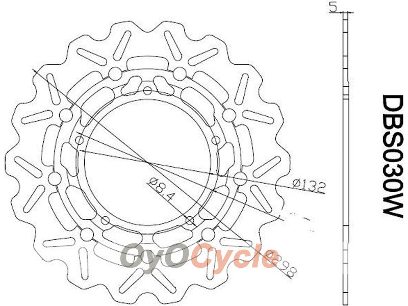 Discos de freno para Yamaha YZF-R6 03-04 #OYO87903473