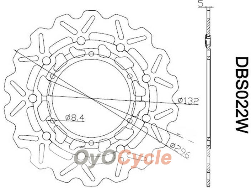 Discos de freno para Yamaha YZF-R1 98-03 #OYO87903472