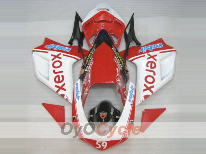Carenado de inyección para Ducati 1098 07-09 - Rojo, Blanco - Xerox #OYO87902220 Imagen principal del producto