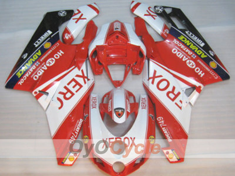 Kit de carenado por inyección para Ducati 749 05-06 - Rojo, Blanco - Xerox #OYO87902163 Imagen secundaria del producto