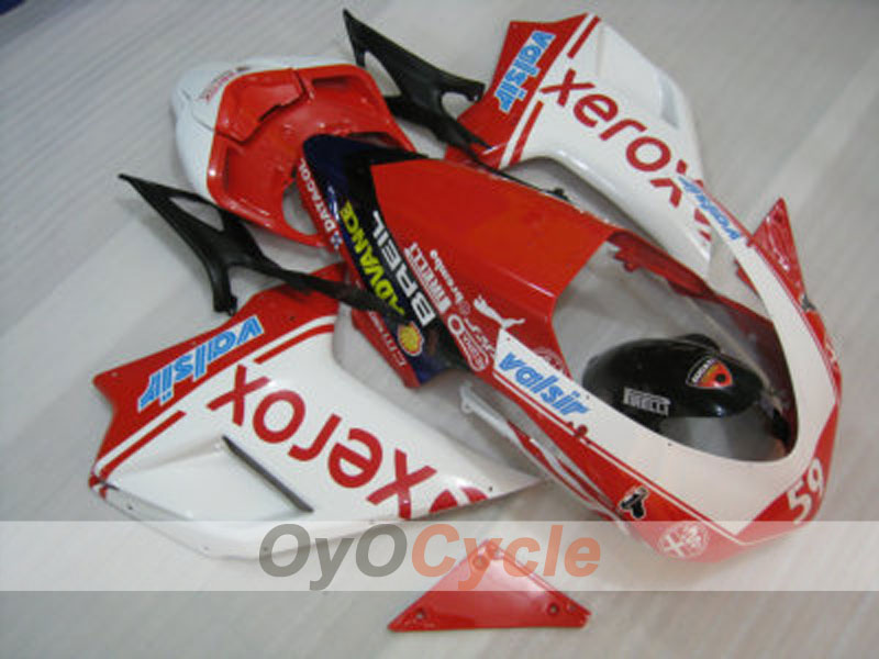 Carenado de inyección para Ducati 1098 07-09 - Rojo, Blanco - Xerox #OYO87902220