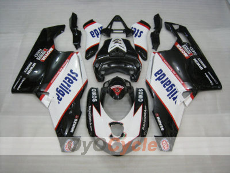 Kit de carenado de inyección para Ducati 999 05-06 - Blanco, Negro - Sterilgarda #OYO87902378 Imagen secundaria del producto