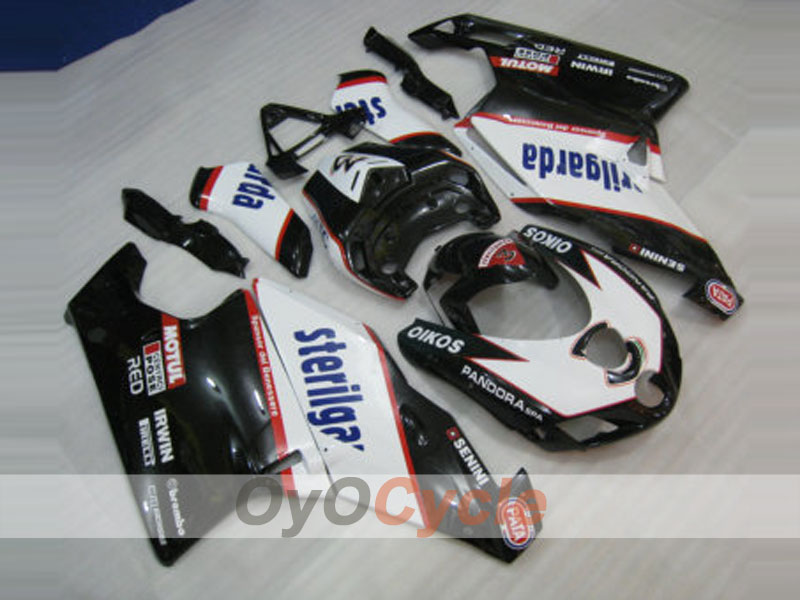 Kit de carenado de inyección para Ducati 999 05-06 - Blanco, Negro - Sterilgarda #OYO87902378 Imagen principal del producto