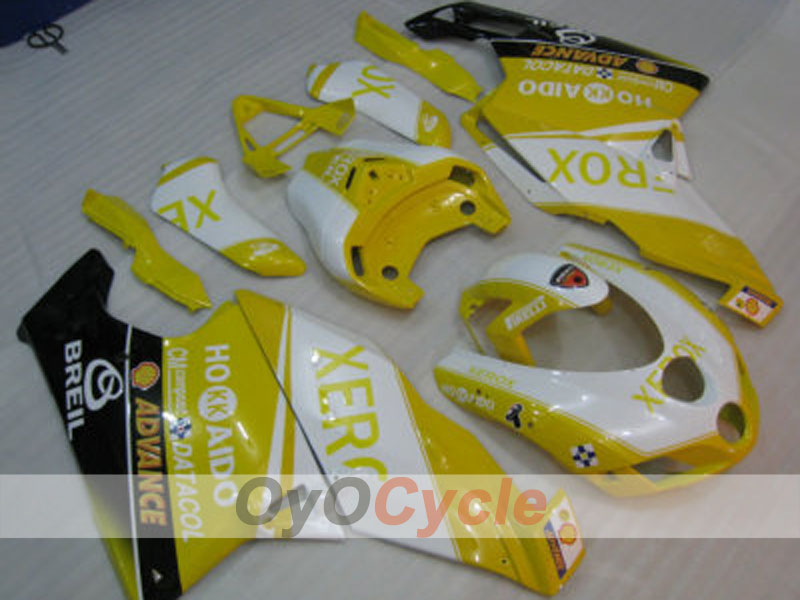 Kit de carenado por inyección para Ducati 999 05-06 - Amarillo, Blanco - Xerox #OYO87902380 Imagen secundaria del producto