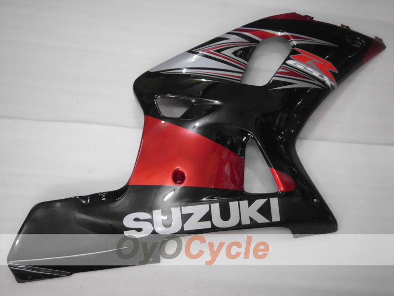 Kit de carenado por inyección para GSX R600 01-03 - Rojo, Negro - Estilo de fábrica #OYO87901069
