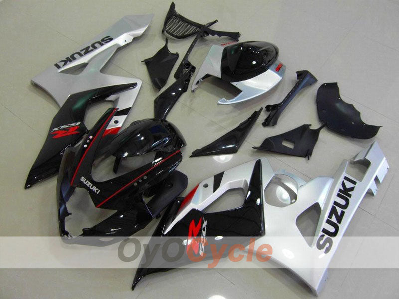 Kit de carenado por inyección para GSX R1000 05-06 - Negro, Plata - Estilo de fábrica #OYO87901997
