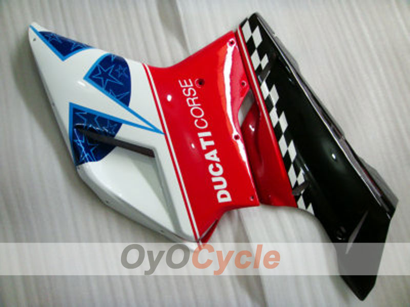 Kit de carenado por inyección para Ducati 848 08-13 - Rojo, Blanco - Estilo de fábrica #OYO87902177