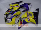 Kit de carenado por inyección para 01-03 GSX R600 - Amarillo, Púrpura - Estilo de fábrica #OYO87905080