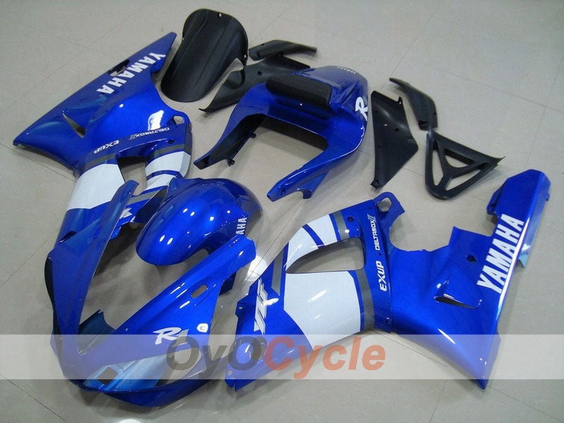 Kit de carenado de inyección para YZF-R1 00-01 - Azul, blanco - Estilo de fábrica #OYO87900774