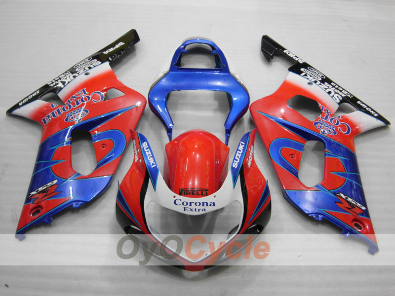 Kit de carenado de inyección para GSX R750 00-03 - Rojo, Azul - Corona #OYO87901027 Imagen secundaria del producto