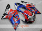 Kit de carenado por inyección para 01-03 GSX R600 - Rojo, Azul - Corona #OYO87901030