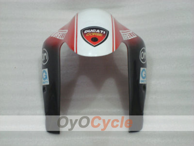 Kit de carenado de inyección para Ducati 848 08-13 - Rojo, Blanco - Xerox #OYO87902227
