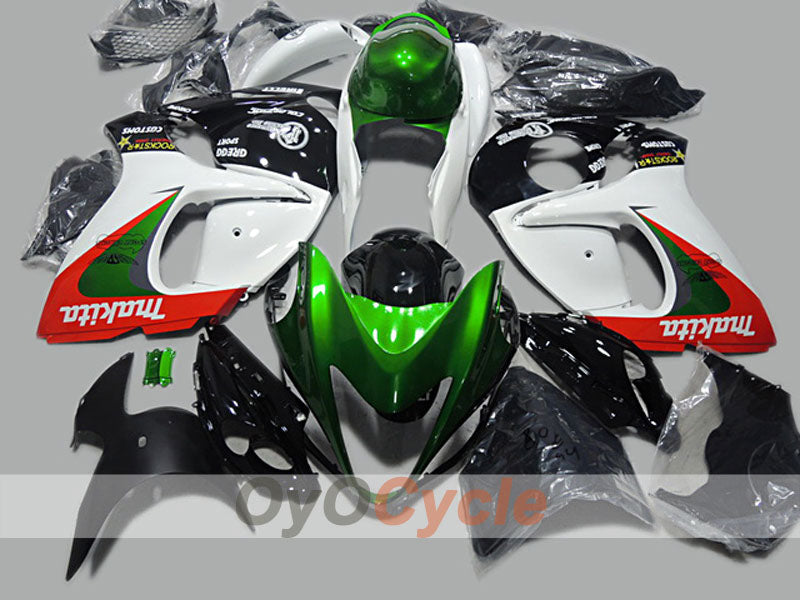 Kit de carenado de inyección para GSXR1300 Hayabusa 08-20 - Verde, Blanco, Negro - Otros #OYO87904715