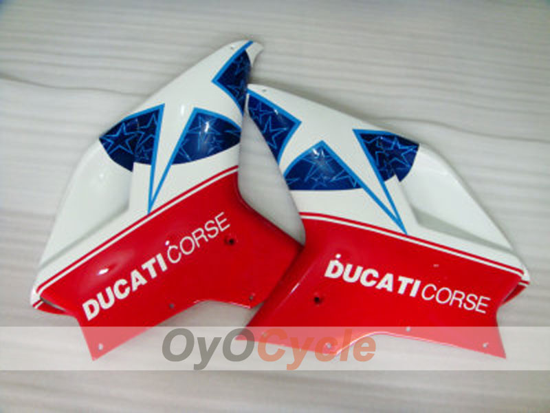 Kit de carenado por inyección para Ducati 848 08-13 - Rojo, Blanco - Estilo de fábrica #OYO87902177