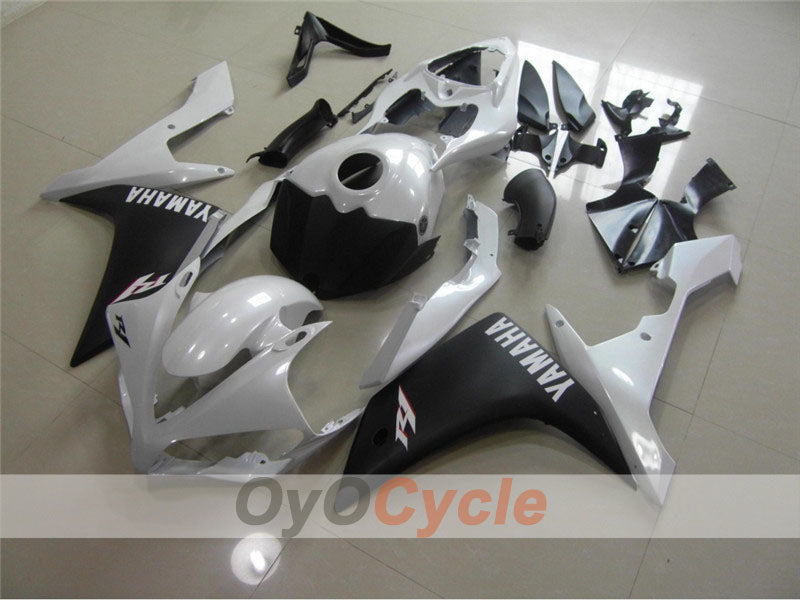 Kit de carenado por inyección para YZF-R1 07-08 - Blanco, Negro, Mate - Estilo de fábrica #OYO87900867
