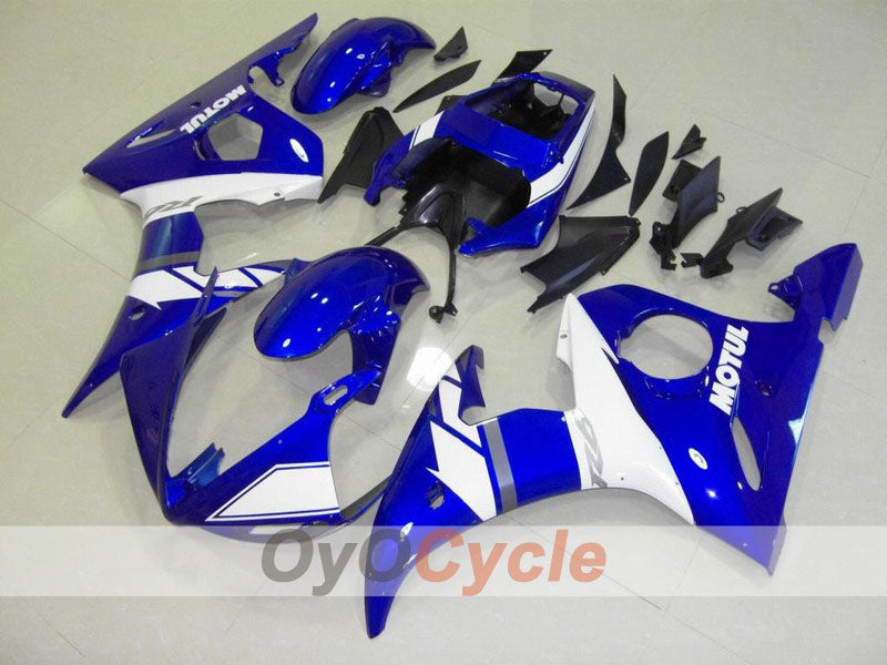 Kit de carenado de inyección para YZF-R6 05 - Azul, Blanco - Estilo de fábrica #OYO87902639