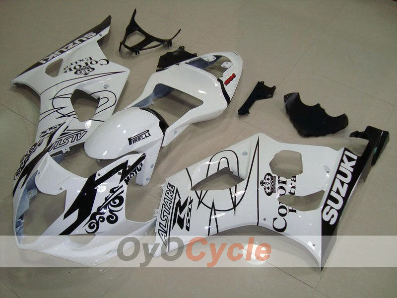 Kit de carenado por inyección para GSX R1000 03-04 - Blanco, Negro - Corona #OYO87901814 Imagen principal del producto