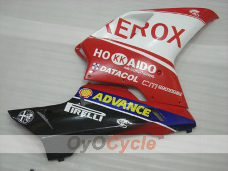 Kit de carenado de inyección para Ducati 848 08-13 - Rojo, Blanco - Xerox #OYO87902227
