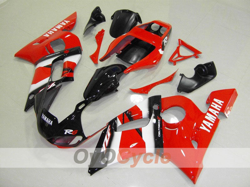 Carenado de inyección para YZF-R6 98-02 - Rojo, Negro - Estilo de fábrica #OYO87901005