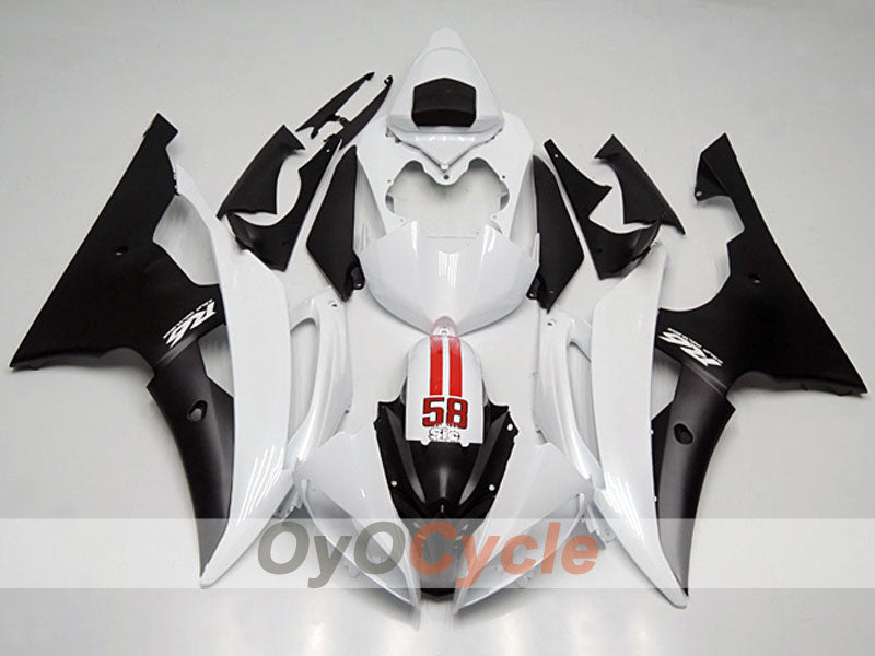 Kit de carenado por inyección para YZF-R6 08-16 - Blanco, Negro - Estilo de fábrica #OYO87904736 Imagen principal del producto