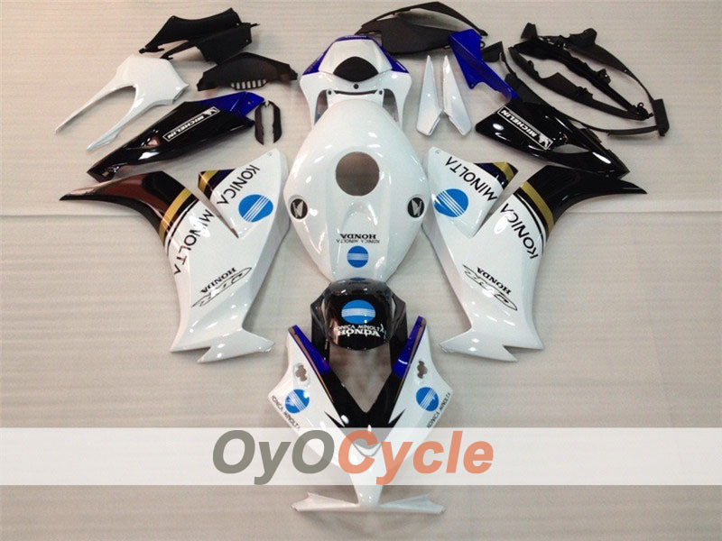 Kit de carenado por inyección para CBR1000RR 12-16 - Blanco, Negro - Konica Minolta #OYO87900731
