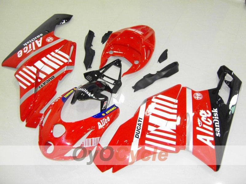 Kit de carenado por inyección para Ducati 999 03-04 - Rojo, Negro - Alice #OYO87902346 Imagen principal del producto