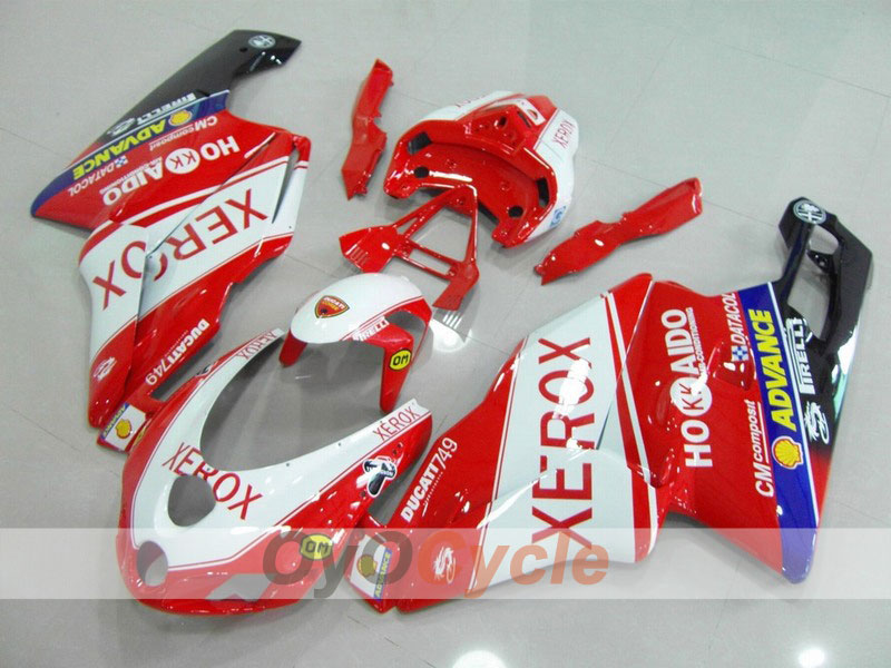 Kit de carenado por inyección para Ducati 749 05-06 - Rojo, blanco - Xerox #OYO87902166 Imagen principal del producto
