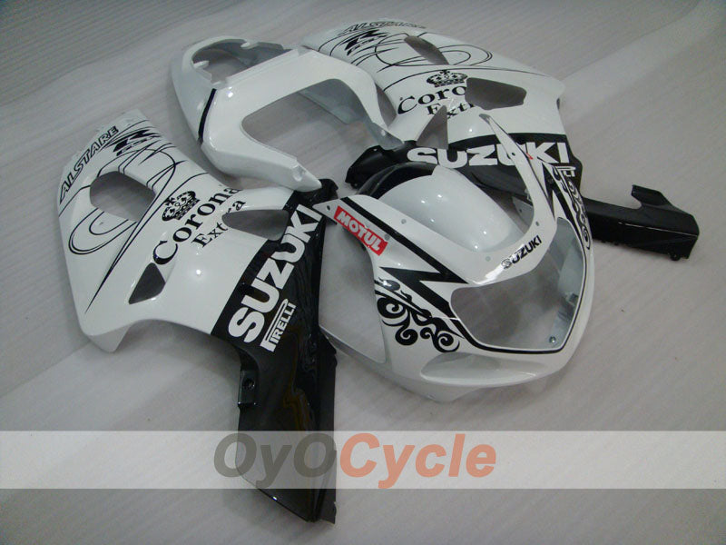 Kit de carenado por inyección para GSX R750 00-03 - Blanco, Negro - Corona #OYO87905170 Imagen principal del producto