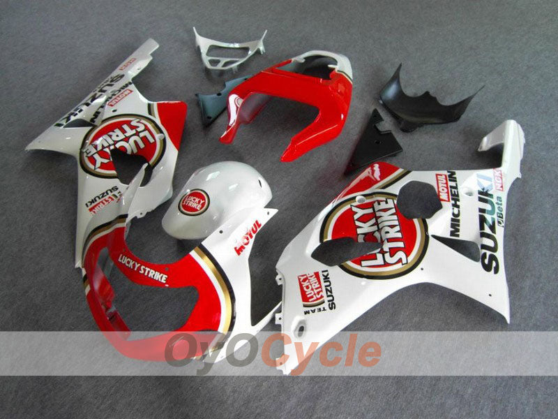 Kit de carenado por inyección para GSX R1000 00-02 - Rojo, Blanco - Lucky Strike #OYO87901737 Imagen principal del producto