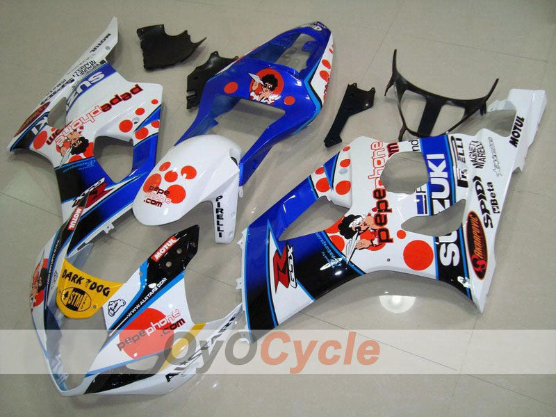 Kit de carenado por inyección para GSX R1000 03-04 - Azul, Blanco - Dark Dog #OYO87901830 Imagen principal del producto