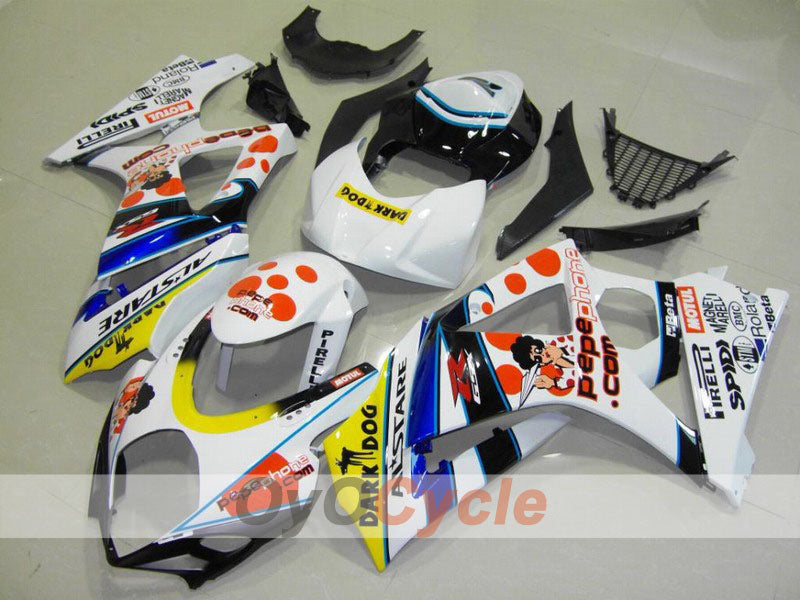 Carenado de inyección para GSX R1000 07-08 - Blanco, Negro - Dark Dog, MOTUL #OYO87902086 Imagen principal del producto