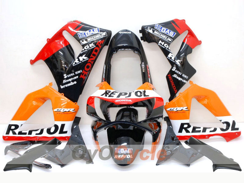 Carenado de inyección para 00-01 CBR900RR 929 - Naranja, Negro - MICHELIN, Repsol #OYO87902728 Imagen principal del producto