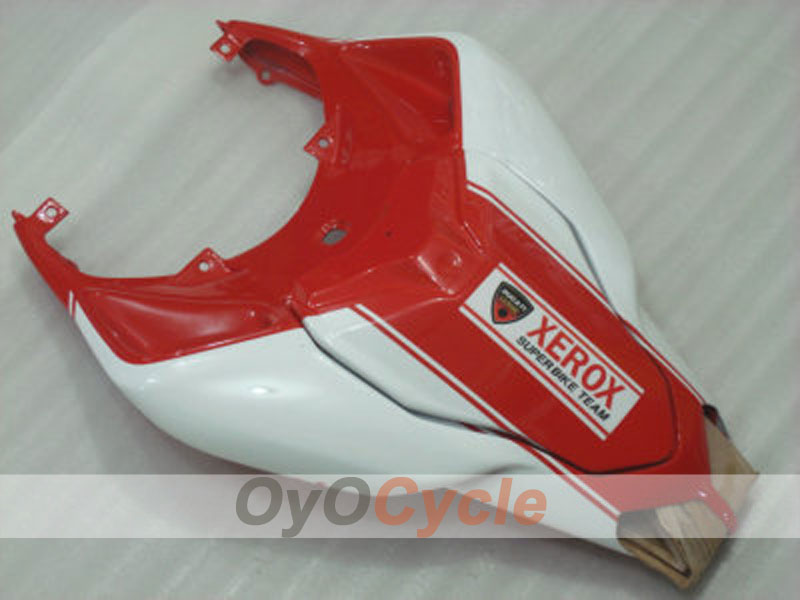 Kit de carenado de inyección para Ducati 848 08-13 - Rojo, Blanco - Xerox #OYO87902227