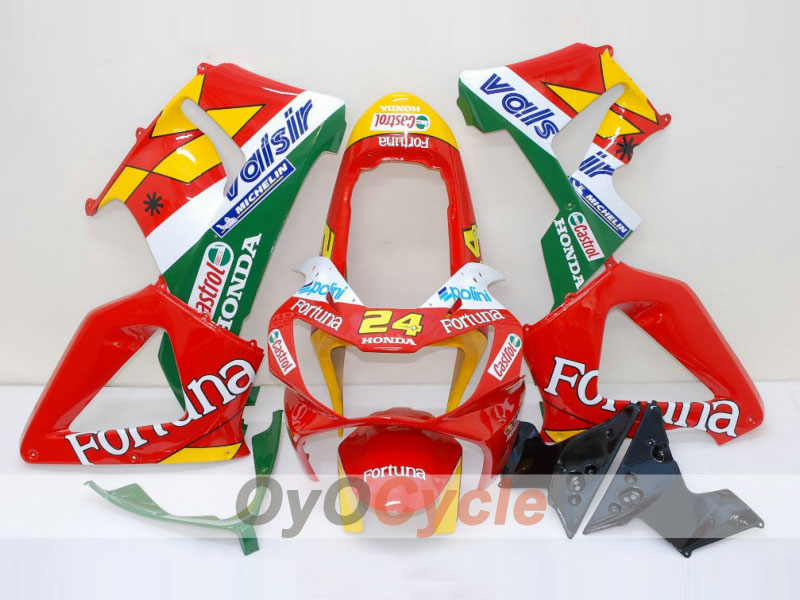 Kit de carenado por inyección para CBR900RR 929 00-01 - Rojo, Amarillo - Fortuna #OYO87902702 Imagen principal del producto
