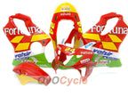 Kit de carenado por inyección para CBR600F4 99-00 - Rojo, Amarillo - Castrol #OYO87900112
