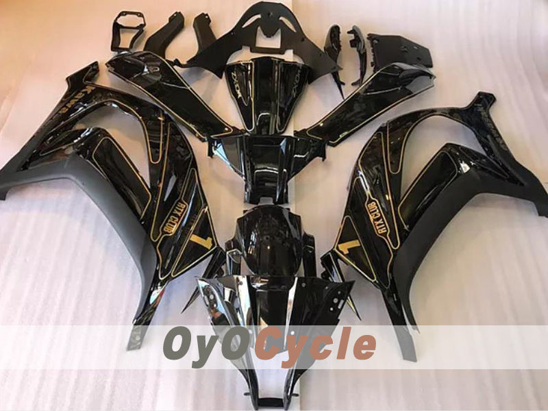 Carenado de inyección para NINJA ZX-10R 16-20 - Negro, Dorado - Estilo de fábrica #OYO87914608